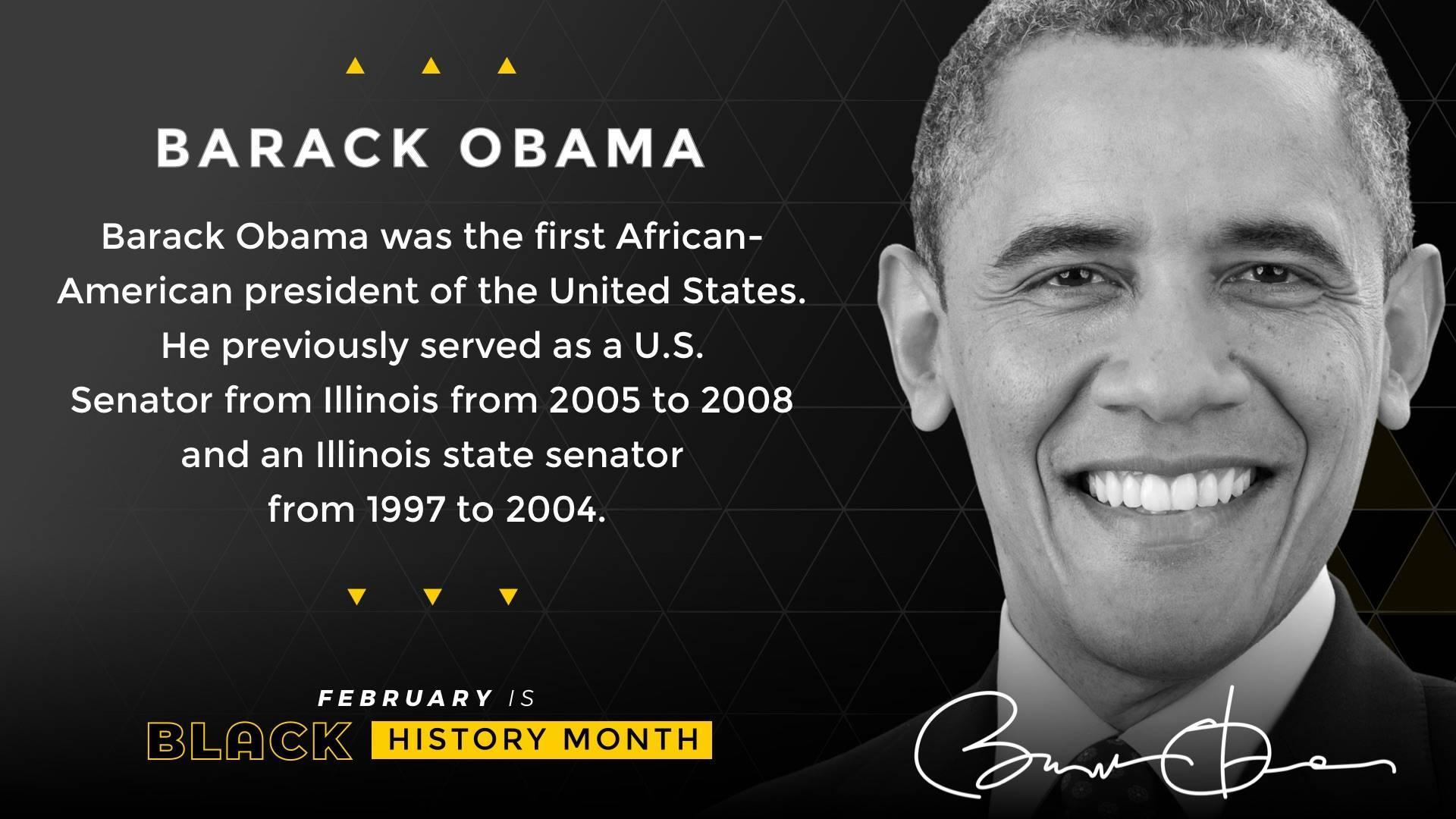 Black History Month Obama Digital Signage Template 